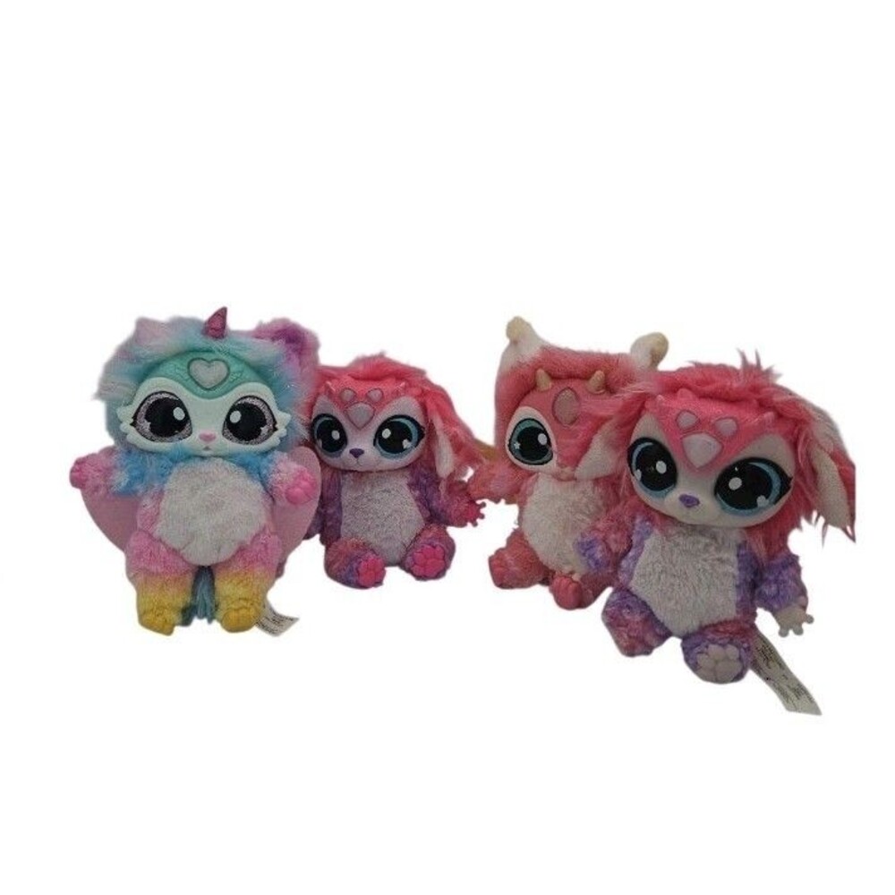 Magic Mixies Interactive Plush Lot 4 Pink Teal Rainbow Lights Sound